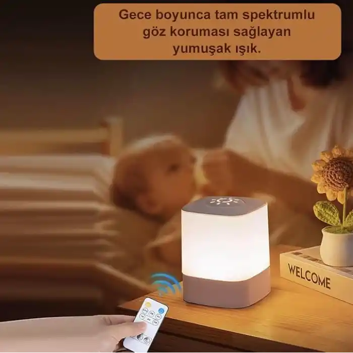 GreenTech Şarjlı Gece Lambası Dokunmatik Kare, Beyaz, 11 cm, GT-CL09