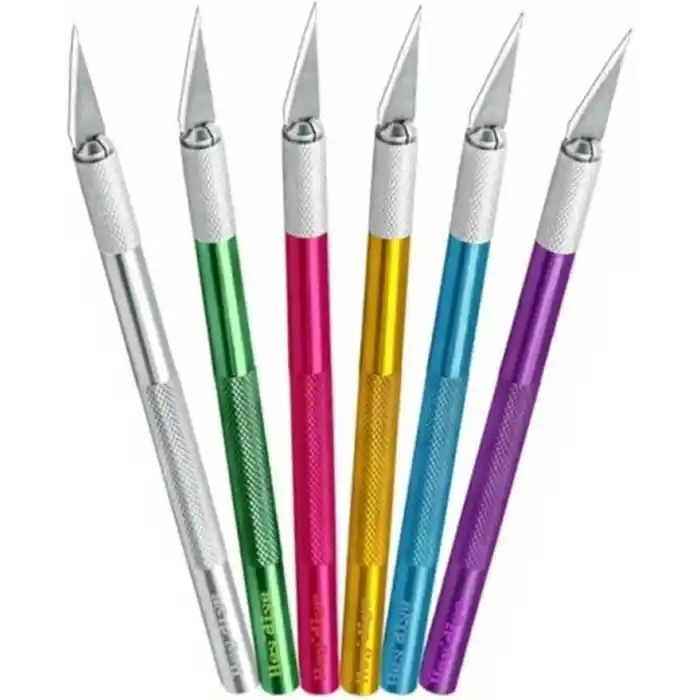 Knife Tasarım Hobi Neşter Kretuar Bıçağı 5 Uç Yedekli Set