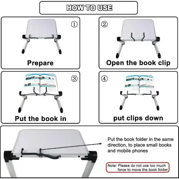 Hobimtek Metal Ayarlanabilir Kitap Okuma Standı Rahle Çok Amaçlı Laptop Tablet Standı, Hobimtek