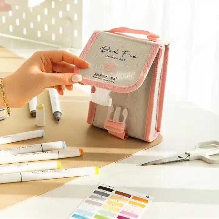 24’lü Çift Uçlu Alkol Bazlı Marker Kalem Seti – Fine + Chisel