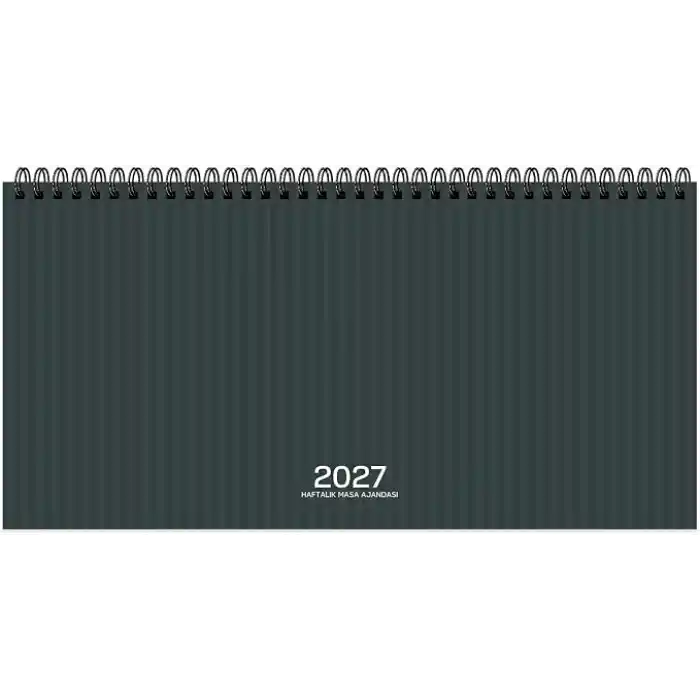 Keskin 2027-AJ-66 16 * 33,5 Spr.Haftalık Masa Ajandası-Çizgili