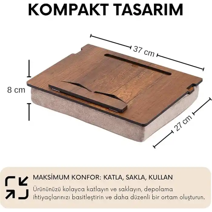 Vigo Wood - MKOS45 Minderli Kitap Okuma Standı
