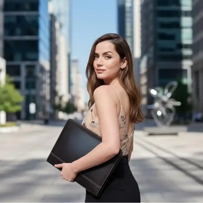 Coverzone Premium Suni Deri Sekreterlik – Mandallı Evrak Tutucu, Tablet Bölmeli Organizer, Çok Gözlü Evrak Dosyası (Hesap Makinesiz Model), Fermuarlı (32.5 × 25 cm), Siyah