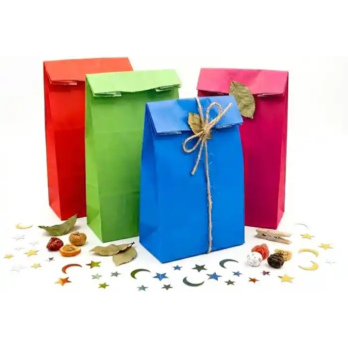 15x29 Renk Şöleni Mix Kese Kağıdı Seti – 4 Renk Karışık 12’li Paket | Kalın, Dayanıklı Hediye Paketleme İçin İdeal