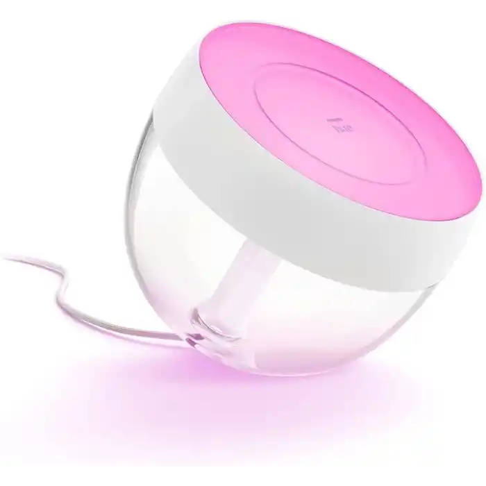Philips Hue Beyaz ve Renkli Ambiance Iris masa lambası beyaz 520lm, kısılabilir, 16 milyon renk, derin karartma işlevi, uygulama üzerinden kontrol edilebilir, Amazon Alexa (Echo, Echo Dot) ile uyumlu