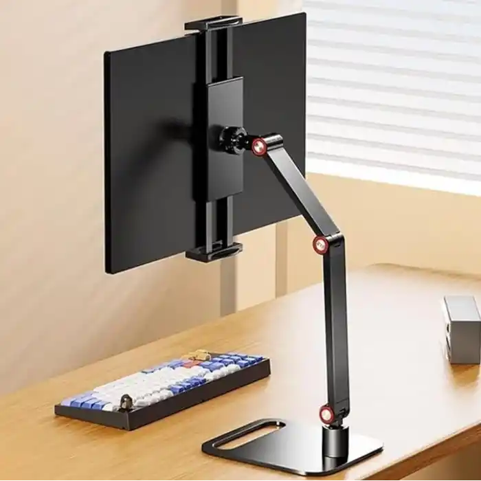 TriLine Monitör Tablet iPad Telefon Tutucu 12-16 İnç Universal Metal 360° Derece Döner Stand
