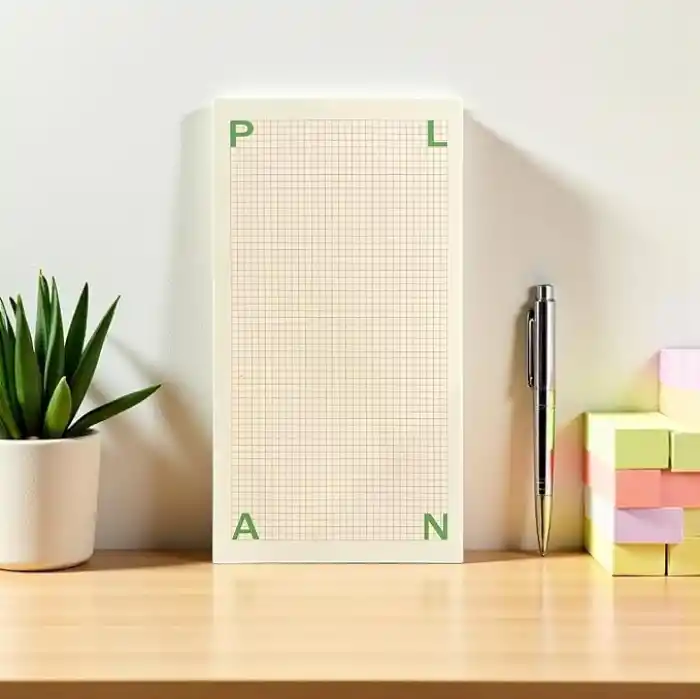 Fark Tanıtım Masaüstü Planlayıcı | Kopar-At Kareli Not Kağıdı Not Defteri | 150 Yaprak, 90 gr Ivory Kağıt | Uzun Form Planlayıcı – 226x118 mm (Plan)