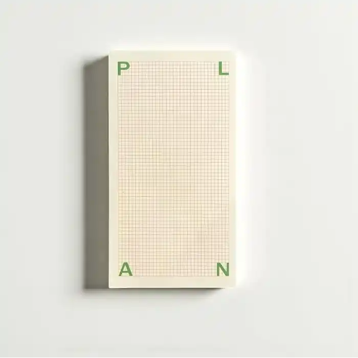Fark Tanıtım Masaüstü Planlayıcı | Kopar-At Kareli Not Kağıdı Not Defteri | 150 Yaprak, 90 gr Ivory Kağıt | Uzun Form Planlayıcı – 226x118 mm (Plan)