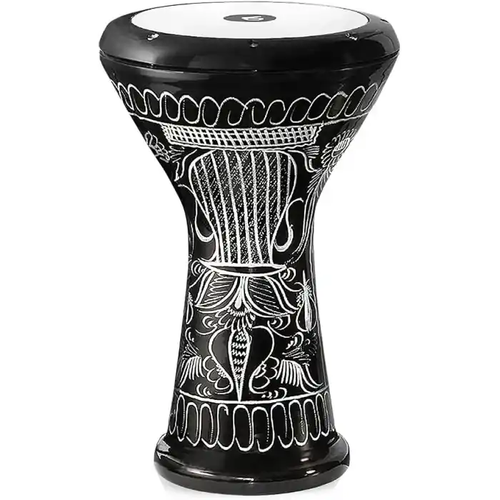 Vatan Darbuka Profesyonel Büyük Boy Siyah Erzincan El Işleme Darbuka Doumbek Darabuka 5 Numara