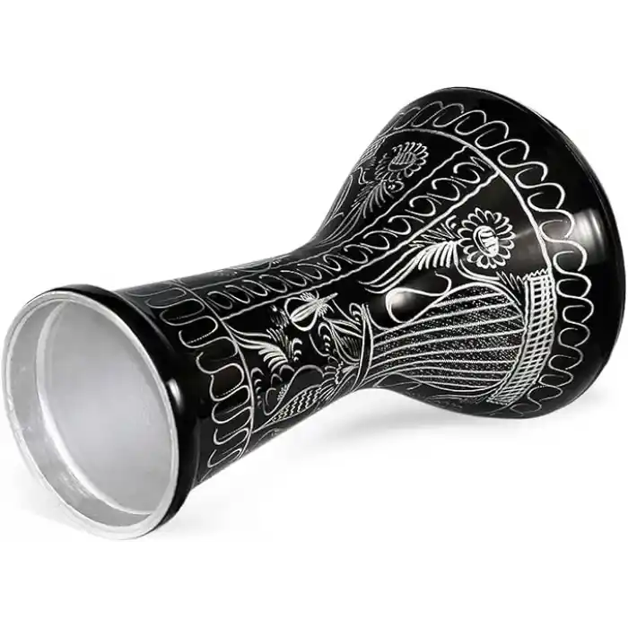 Vatan Darbuka Profesyonel Büyük Boy Siyah Erzincan El Işleme Darbuka Doumbek Darabuka 5 Numara