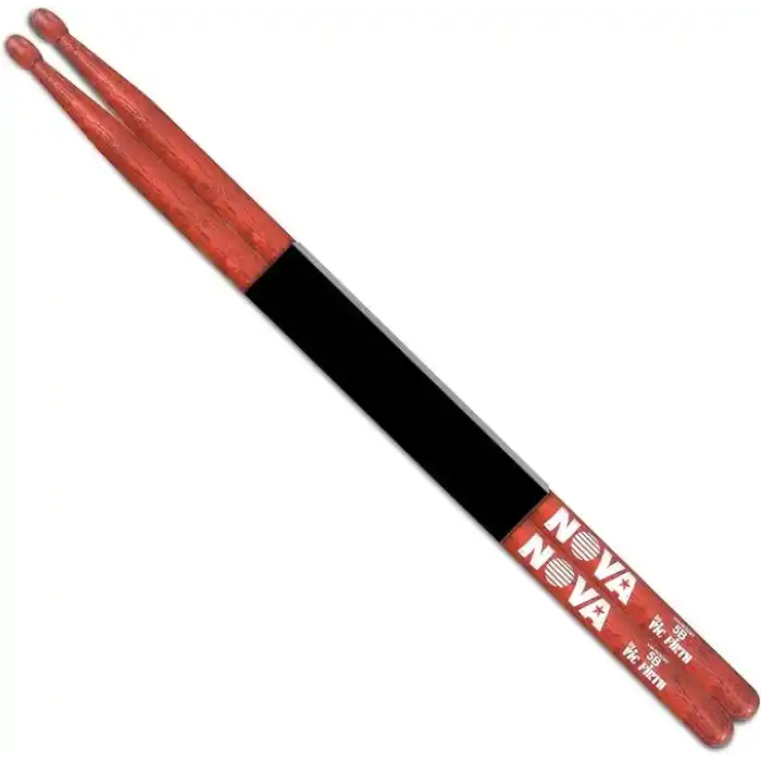 Vic firth Baget(Çift) Nova 5B Wood Red (Kırmızı), Hıckory, 1