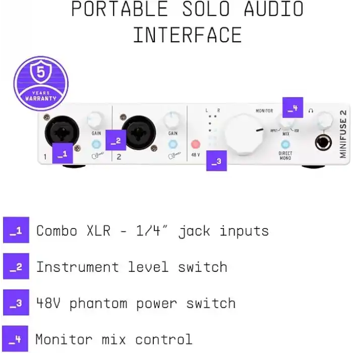 Arturia MiniFuse 2 - Beyaz