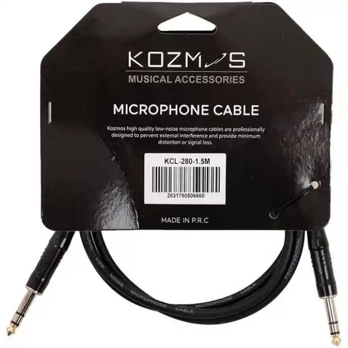 KOZMOS KCL-280-1.5M Stereo 6.35mm 1.5M Kablo