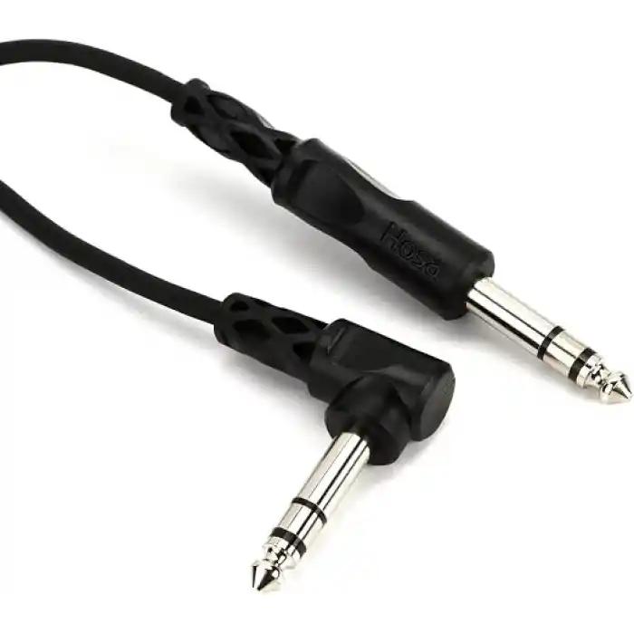 Hosa 1/4 inç TRS (M) - 1/4 inç 90 Açılı TRS (M) Balanslı Kablo 90 cm (CSS-103R)