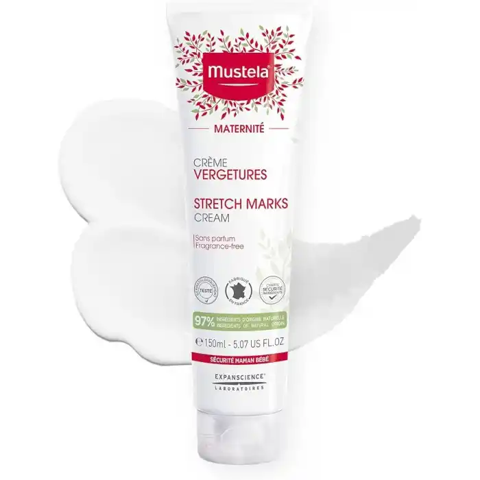 Mustela Hamilelik için Hamile Çatlak Kremi - Doğal Avokado, Maracuja ve Shea Yağı ile - Kokusuz ve EWG Onaylı - 5.07 fl. Oz