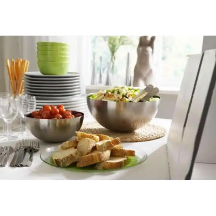 IKEA Salata Kasesi Paslanmaz Çelik Kase BLANDA BLANK Servis Kasesi 20 cm Çapında, Yakl. 20,32 cm)