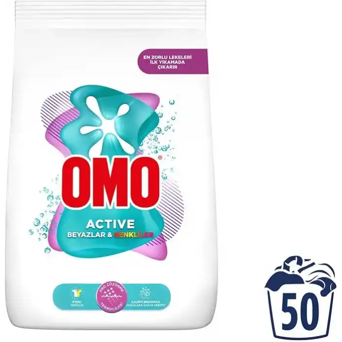 OMO Active Beyazlar & Renkliler Toz Deterjanı 7.5 kg