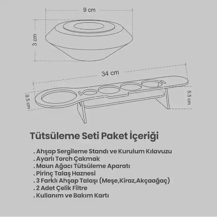 unchained workshop Viski Tütsüleme Seti ve Sergileme Standı/Kokteyl Tütsüleme Kiti/Kahve Tütsüleme Seti