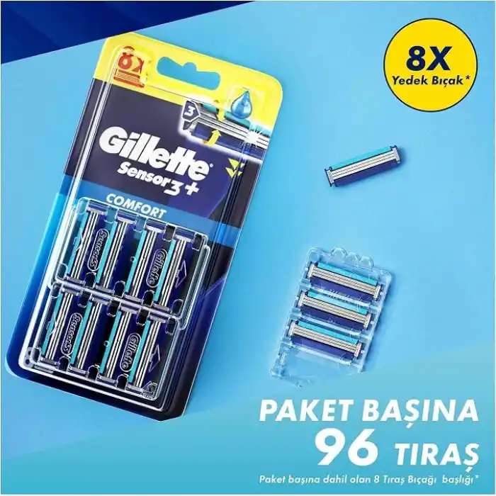 Gillette Sensor3 8li Yedek Tıraş Bıçağı