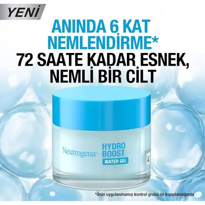 Neutrogena Hydro Boost Water Jel Nemlendirici Normal Ciltler için 50 ml— Hyalüronik asit içeren, tüm cilt tipleri için nemlendirici krem — Taze ve ışıltılı bir görünüm için nemlendirici jel