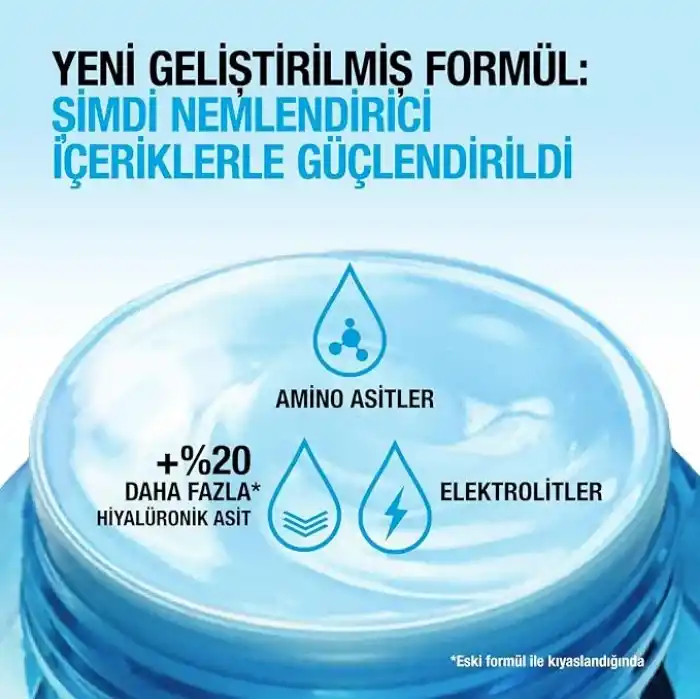 Neutrogena Hydro Boost Water Jel Nemlendirici Normal Ciltler için 50 ml— Hyalüronik asit içeren, tüm cilt tipleri için nemlendirici krem — Taze ve ışıltılı bir görünüm için nemlendirici jel
