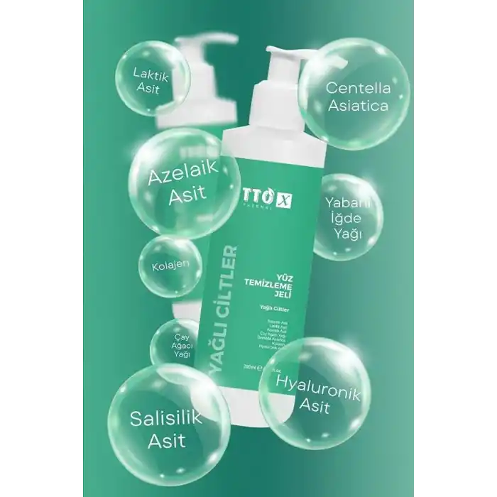 TTO X Yüz Temizleme Jeli – Yağlı Ciltler Için Derinlemesine & Gözenek Arındırıcı Formül 200 Ml