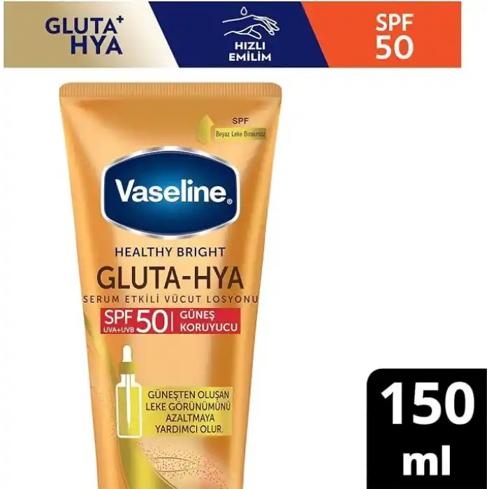 Vaseline Gluta-Hya Serum Etkili Vücut Losyonu Güneş Koruyucu 150 Mililitre