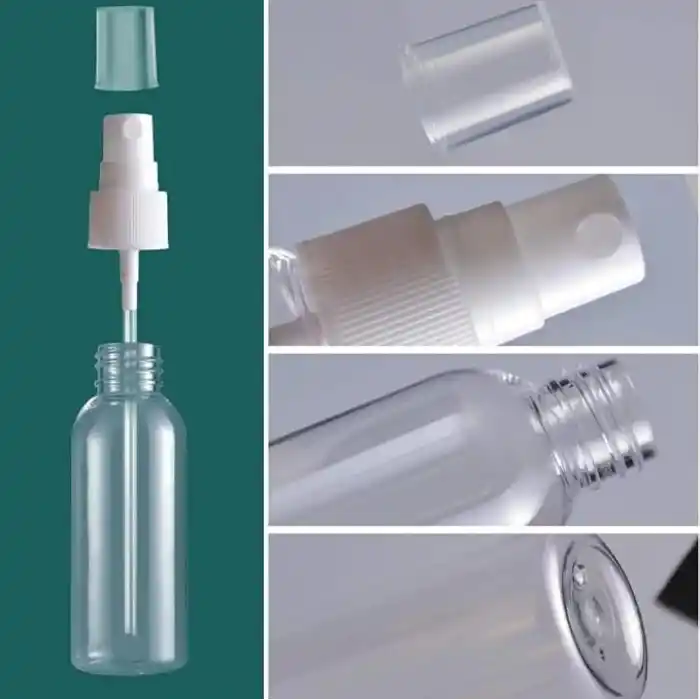 Orret Home 5’li 100 ml Boş Sprey Şişesi – Kolonya, Parfüm, Dezenfektan ve Temizlik Solüsyonları İçin Şeffaf Taşınabilir Plastik Sprey Şişesi Seti (100 Ml)