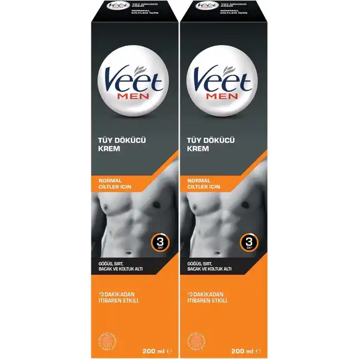 Veet Men Tüy Dökücü Krem Erkeklere Özel, (2 x 200 ML), Tüy Dökücü