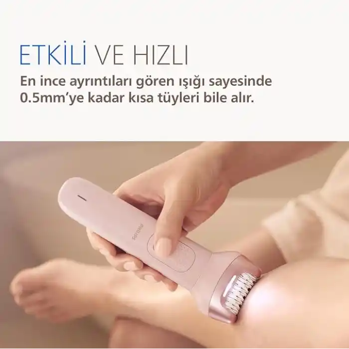 Philips BRE718/05 Epilatör Serisi 9000, Kablosuz, Islak ve Kuru Kullanım, 32 Cımbız, LED Işık, 60 Dakika Pil Ömrü