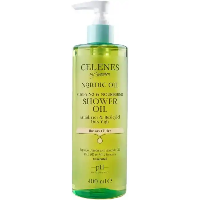 Celenes By Sweden Nordic Oil Duş Yağı Hassas Ciltler için Besleyici ve Nemlendirici
