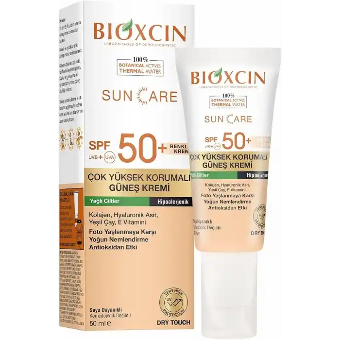 Bioxcin Sun Care Çok Yüksek Korumalı Yağlı Ciltler Için Renkli Güneş Kremi Tinted Spf 50+ 50 Ml
