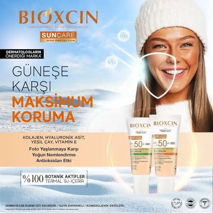 Bioxcin Sun Care Çok Yüksek Korumalı Yağlı Ciltler Için Renkli Güneş Kremi Tinted Spf 50+ 50 Ml