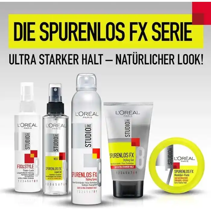 LOreal Paris Studio Line Traceless Fx Styling Gel 24H Ultra Güçlü Tutuş – Kalıntı Bırakmadan Pürüzsüz Saçlar İçin Mineral Zenginleştirilmiş Formül