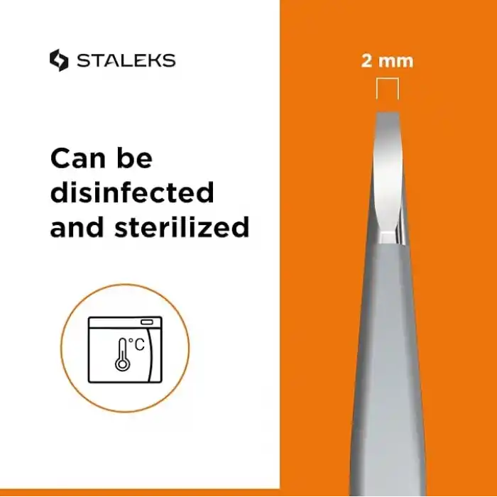 STALEKS PRO Kaş için Cımbız - - tip 3 - Cerrahi Paslanmaz Çelik - Eğimli Uçlu Cımbız - Dayanıklılık - Hassasiyet - El Yapımı - Uzmanlar ve Profesyoneller için.