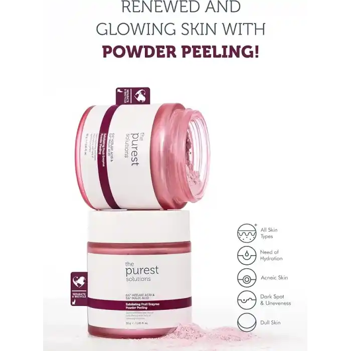 The Purest Solutions Refill Ekolojik Yedek Paket Exfoliating Fruit Enzyme Powder Peeling Refill Ecopack