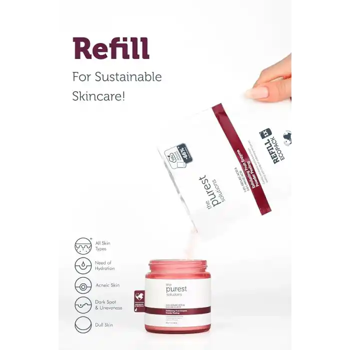 The Purest Solutions Refill Ekolojik Yedek Paket Exfoliating Fruit Enzyme Powder Peeling Refill Ecopack