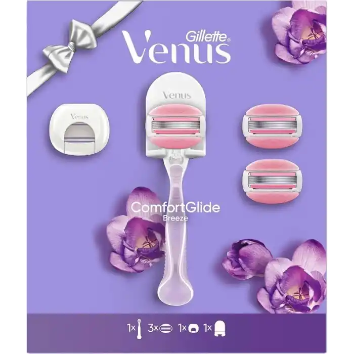 Gillette Venus ComfortGlide Breeze Kadın Tıraş Bıçağı, 3 Yedek Tıraş Bıçakları