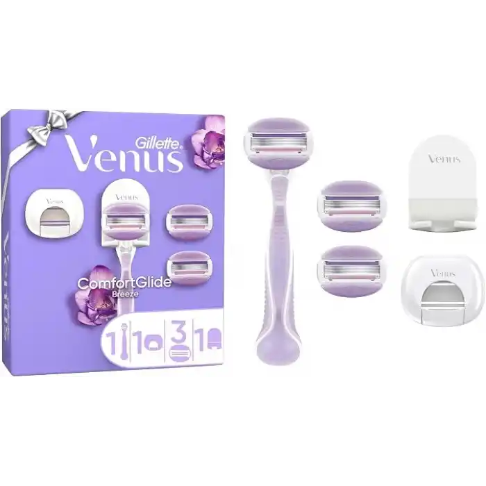 Gillette Venus ComfortGlide Breeze Kadın Tıraş Bıçağı, 3 Yedek Tıraş Bıçakları