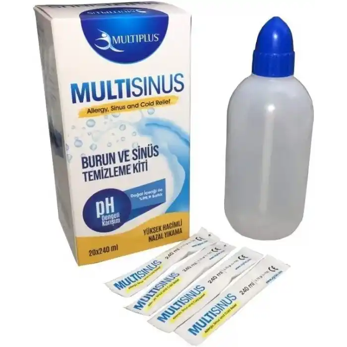 Multiplus Burun Ve Sinüs Temizleme Kiti 20x240 ML 20 Adet Solüsyonlu