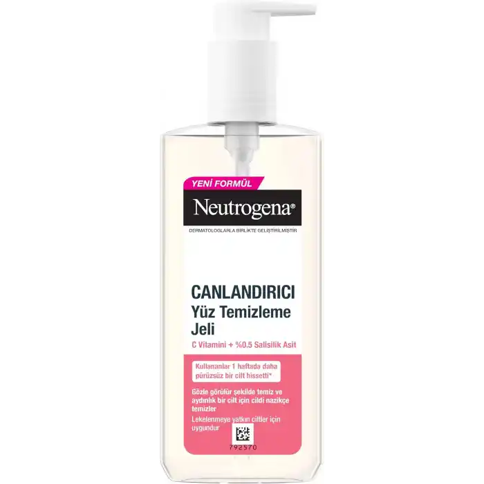 Neutrogena Canlandırıcı (C Vitamini + %0.5 Salisilik Asit İçeren) Yüz Temizleme Jeli 200 Ml