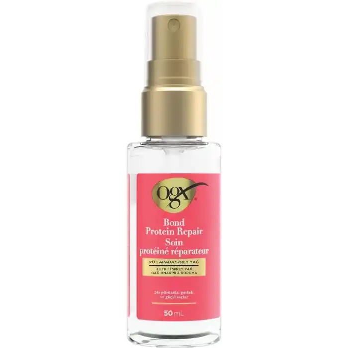 OGX Bond Protein Repair 3 Etkili Yağ 50 ml Kuru ve Yıpranmış Saçlar için Hasar Onarımı Parlak Saçlar