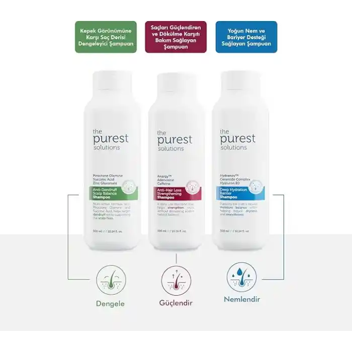 The Purest Solutions Adenozin içerikli Saçları Güçlendiren ve Dökülme Karşıtı Bakım Sağlayan Şampuan, 300 ml