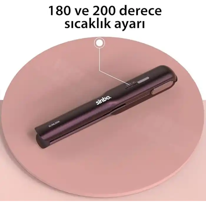 Sinbo SHD-1742 Kablosuz Mini Saç Düzleştirici Type-C Hızlı Şarj Seramik Plaka Kademeli Isı Ayarı Taşınabilir Otomatik Kapanma