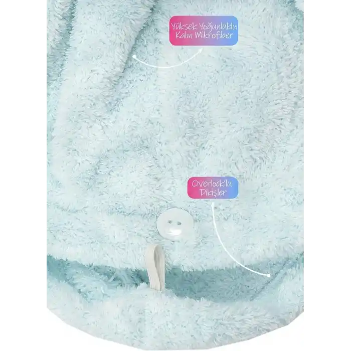 TELVESSE Mikrofiber Saç Havlusu Süper Emici Hızlı Kuruyan Türban Saç Havlusu Şapkası – Uzun Kıvırcık Kalın Saçlar İçin Duş Saç Kurutma Havlusu, Plaj Havuz Banyo Kullanım (2li Pembe + Turkuaz)