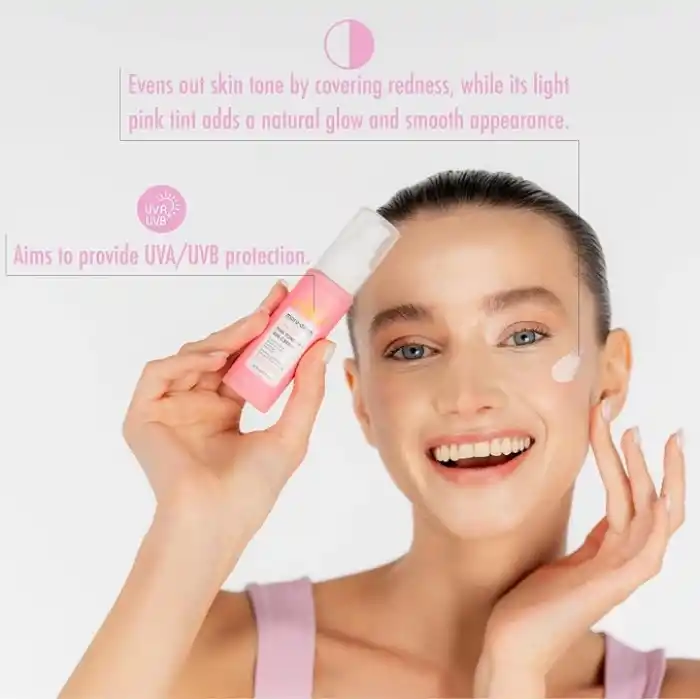 Maruderm SPF 50+ Pembe Ton Eşitleyici Güneş Kremi – Doğal Pembe Işıltı Etkili Geniş Spektrum Koruma, Centella Asiatica & Kalamin ile, 50 ML