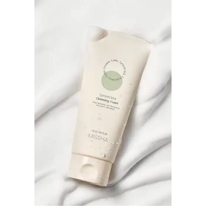 MISSHA Yağlanma Karşıtı, Arındırıcı Temizleme Köpüğü 172ml Creamy Latte Cleansing Foam (Green Tea)