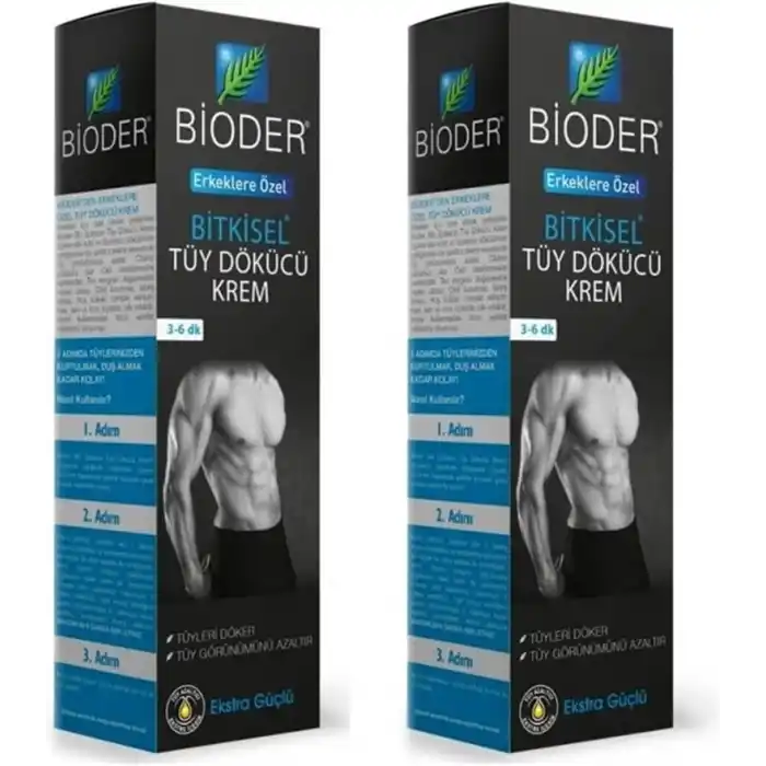 Bioder Tüy Dökücü Krem Erkekler Için 100 Ml 2Li Paket Erkek
