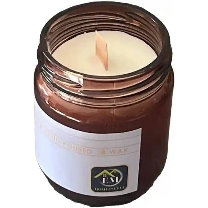 210 ml Paçuli&Bergamot&Tarçın Kokulu Kavanoz Mum