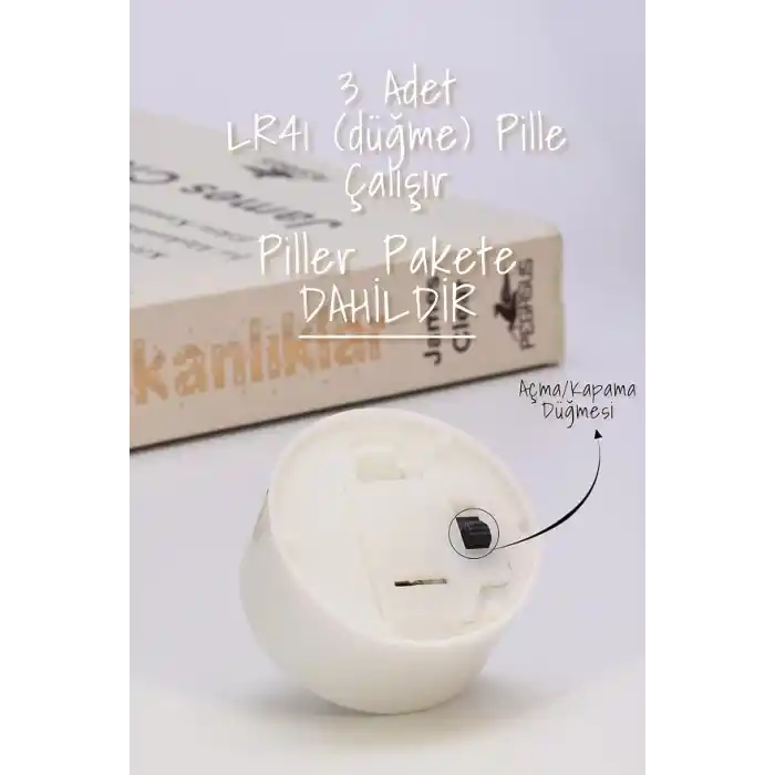 TELVESSE 24 Adet Led Mum Tealight Mini Dumansız Pilli Alevli Dekoratif Yapay Mum Işıldak Beyaz 1036-2